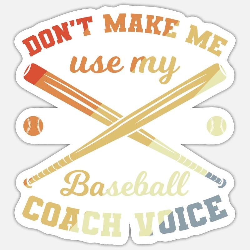 Baseball Trainer - Sticker Größe S (10 x 10 cm) - Mattweiß