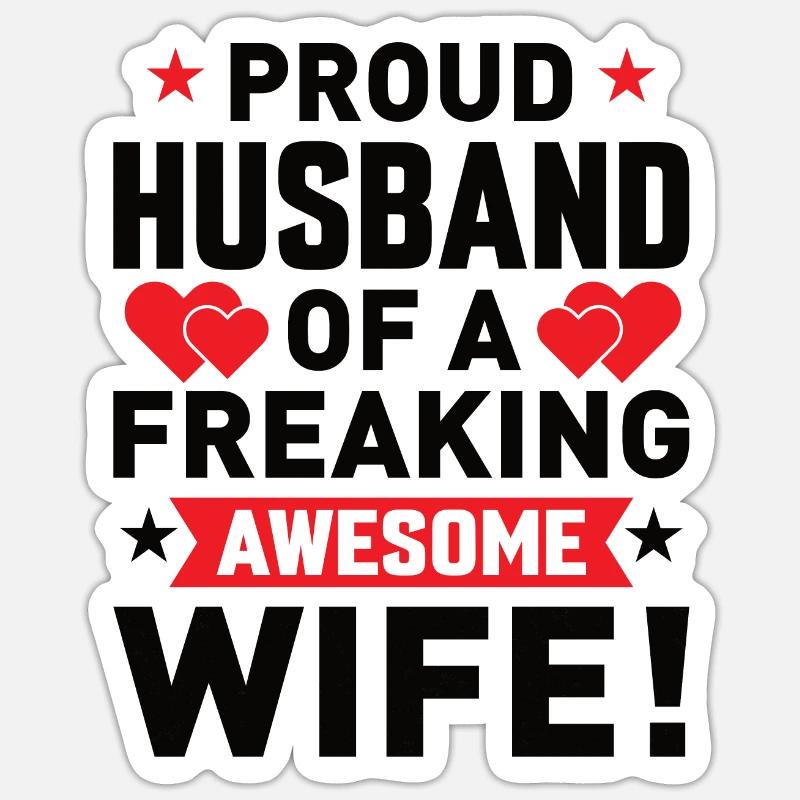 Beste Ehefrau Sticker Größe S (10 x 10 cm)