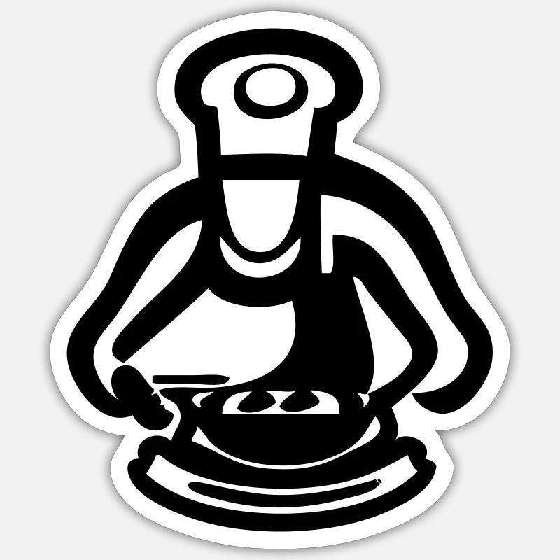 The Master Chef Sticker size S (10 x 10 cm)