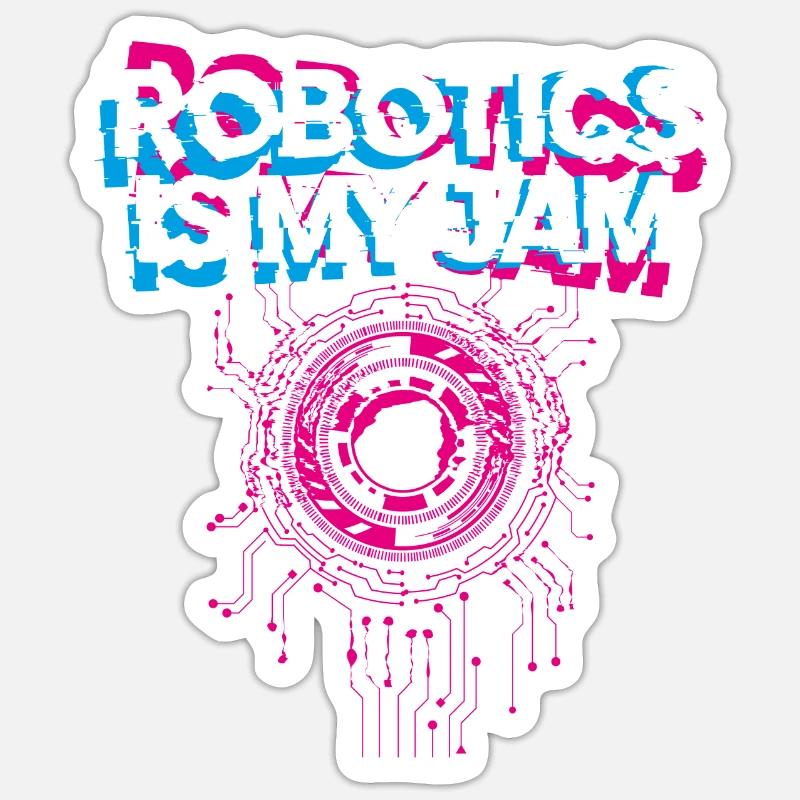 Robot Robotics Engineer Robotics - Sticker size S (10 x 10 cm) - white matte