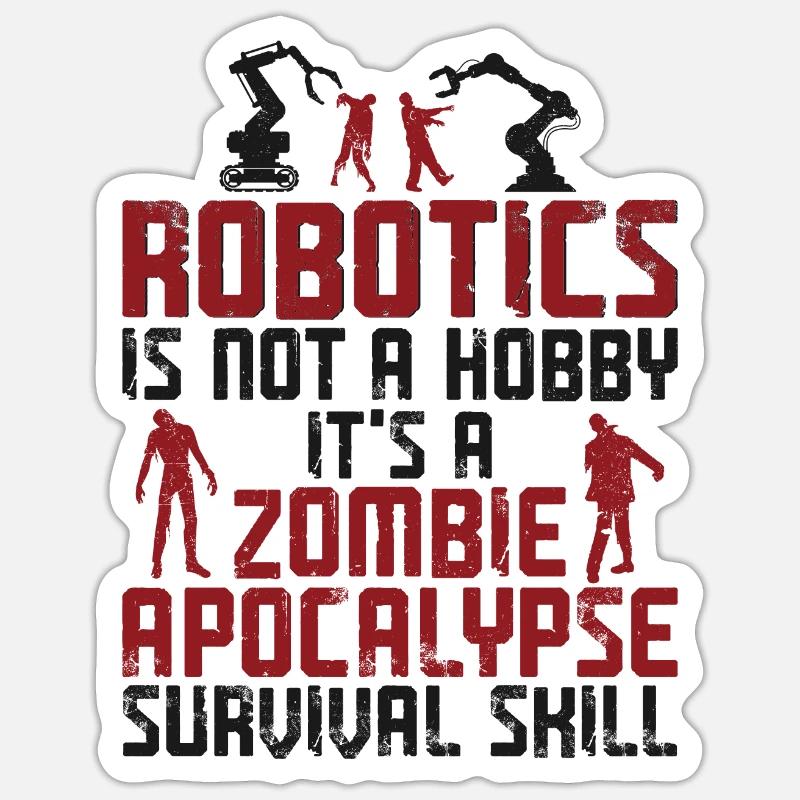 Robot Robotics Engineer Robotics - Sticker size S (10 x 10 cm) - white matte
