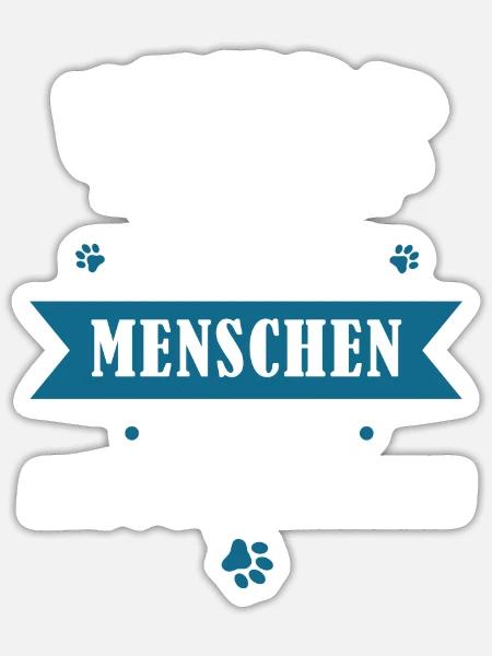 Hunde machen mich glücklich - Sticker Größe S (10 x 10 cm) - Mattweiß