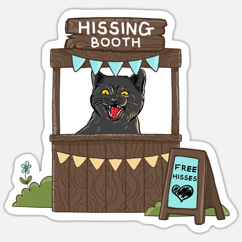 Sifflements gratuits - Cabine de sifflement Sticker taille S (10 x 10 cm)