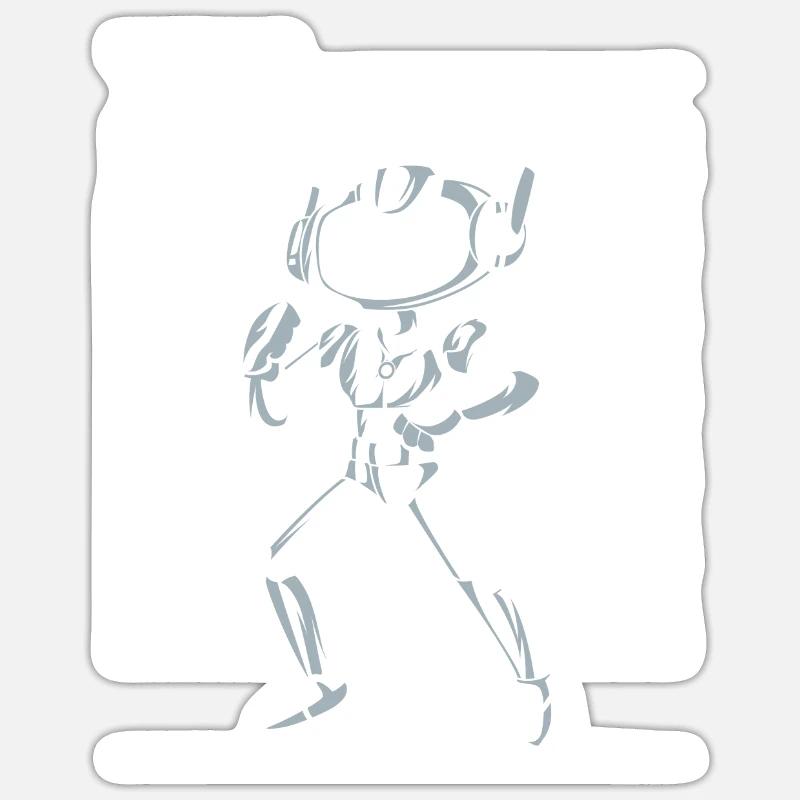 Robotik Ai Roboter Mutter - Sticker Größe S (10 x 10 cm) - Mattweiß