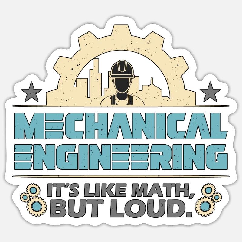Mechanical Engineering It's Like Civil Engineer Sticker Größe S (10 x 10 cm)