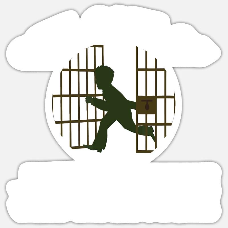 Sortez de prison libre Sticker taille S (10 x 10 cm)