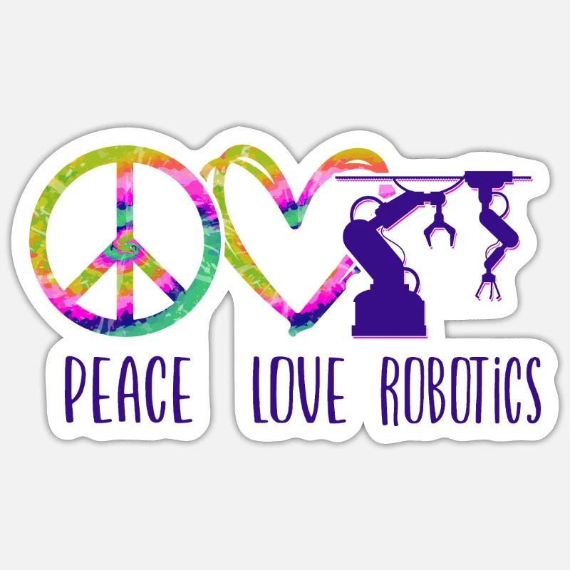 Robot Robotics Engineer Tie Dye Sticker size S (10 x 10 cm)