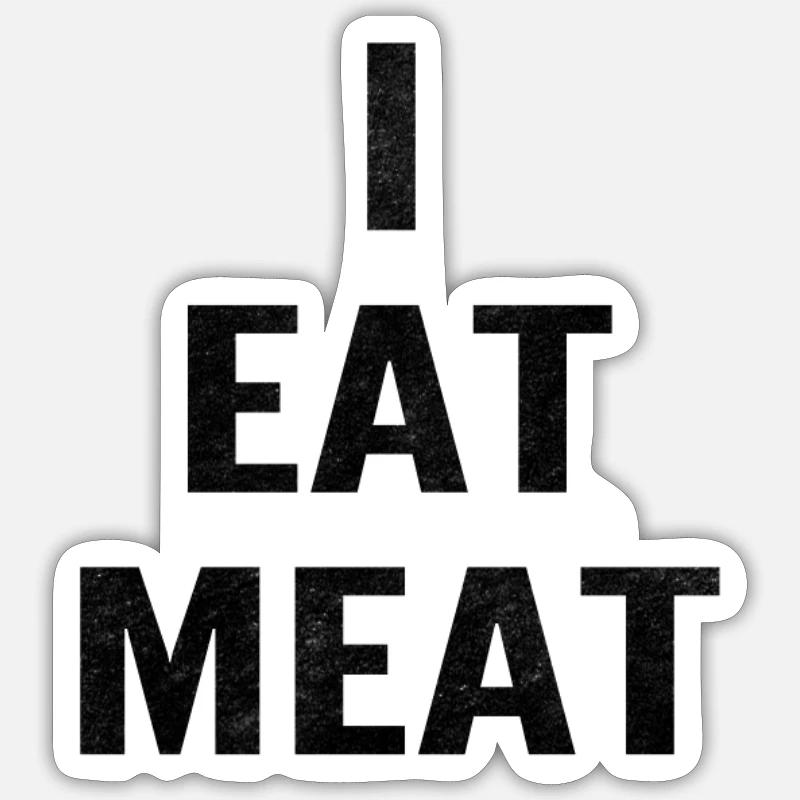 Fleischesser Fleisch Grille Sticker Größe S (10 x 10 cm)