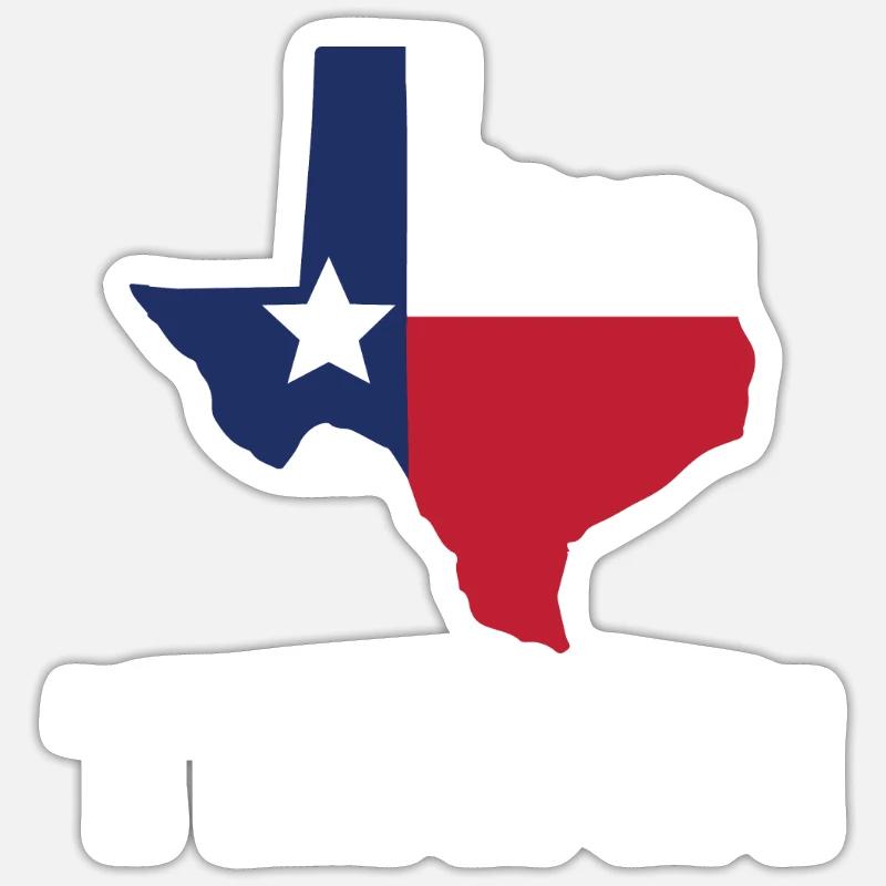 Texan Texas Pride Sayings Texan - Sticker size S (10 x 10 cm) - white matte