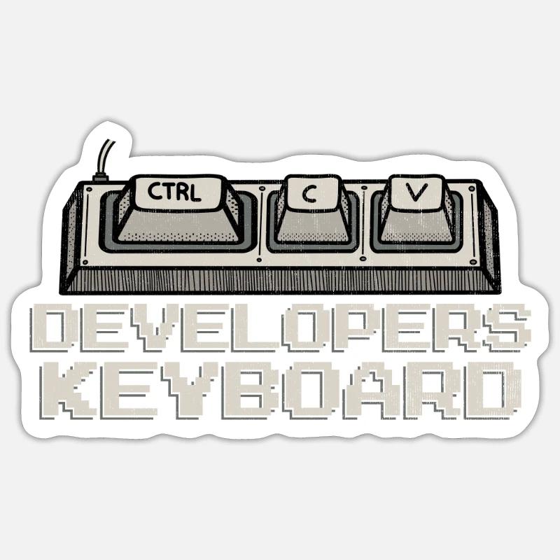 Entwickler Coder Lustige Programmierung Humor Software - Sticker Größe S (10 x 10 cm) - Mattweiß