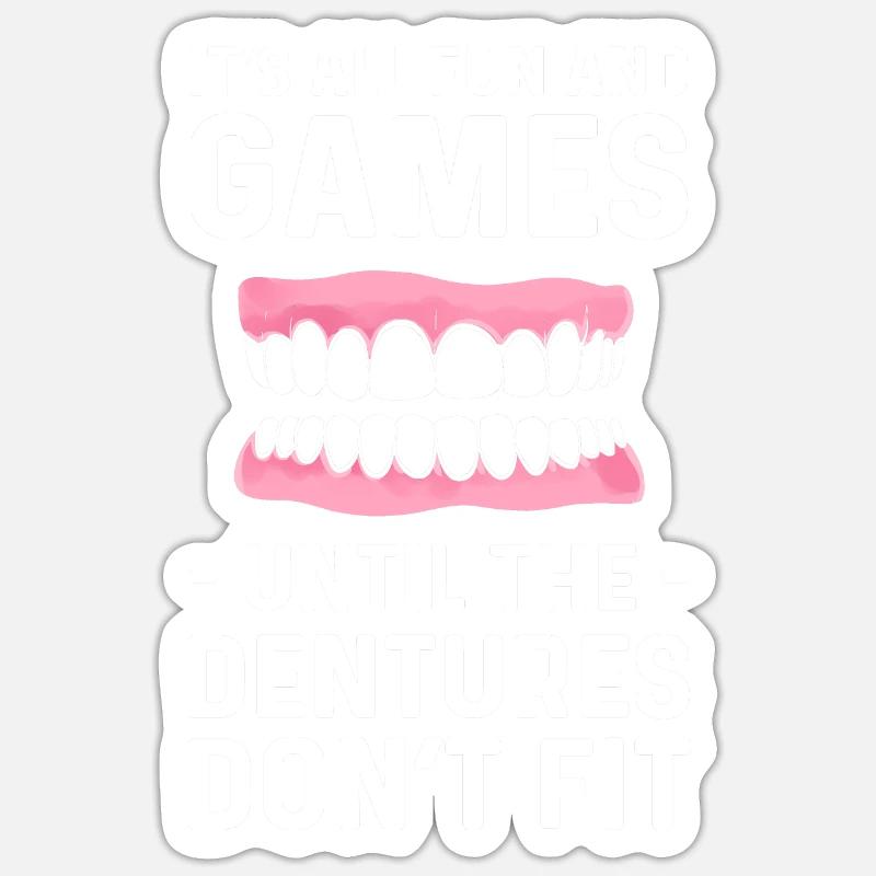 It's all fun - Sticker size S (10 x 10 cm) - white matte