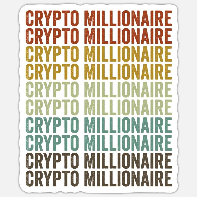 Crypto Millionaire Bitcoin Cryptocurrency - Sticker size S (10 x 10 cm) - white matte