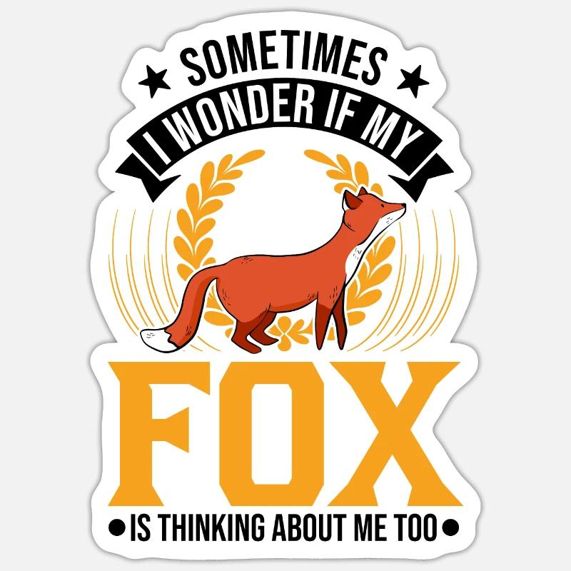 Fuchs Geschenk Rotfuchs - Sticker Größe S (10 x 10 cm) - Mattweiß