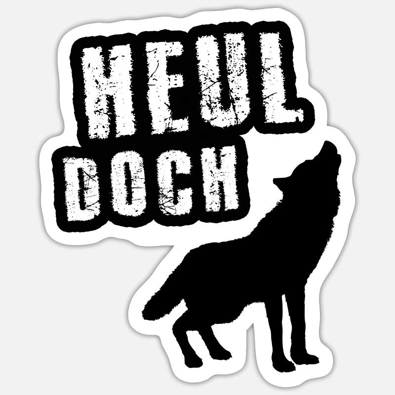 Heul doch - Sticker Größe S (10 x 10 cm) - Mattweiß
