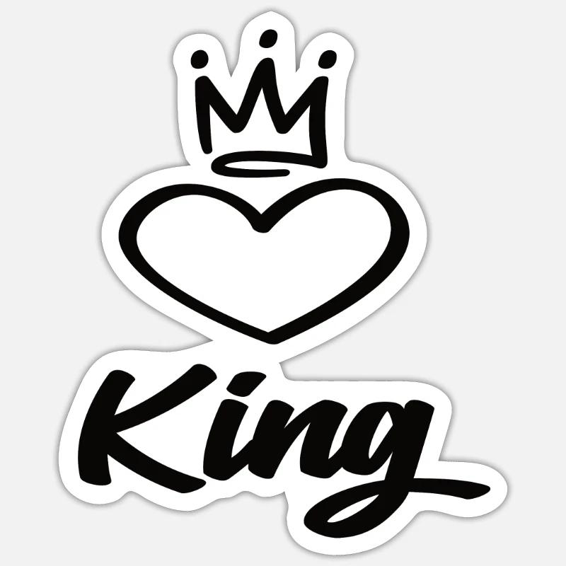 King - Sticker size S (10 x 10 cm) - white matte