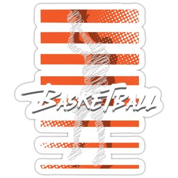 Basketball Basketballer - Sticker Größe S (10 x 10 cm) - Mattweiß - Vorne