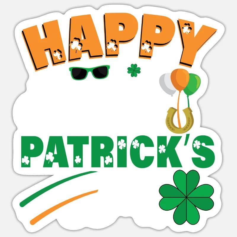 Bonne Saint-Patrick Sticker taille S (10 x 10 cm)
