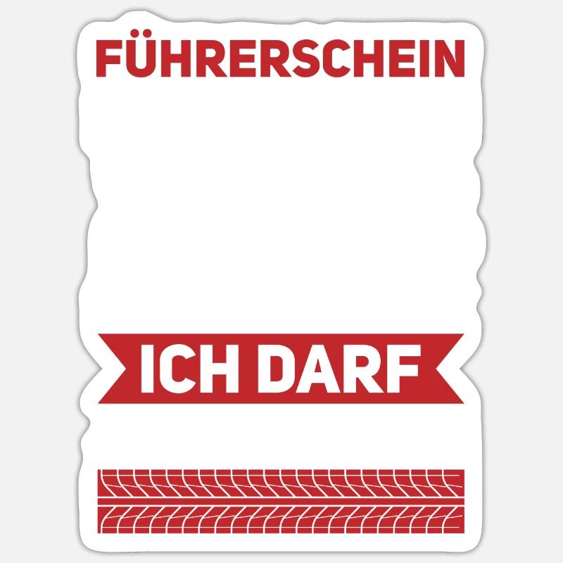 Gesellenbrief Geschenk - Sticker Größe S (10 x 10 cm) - Mattweiß
