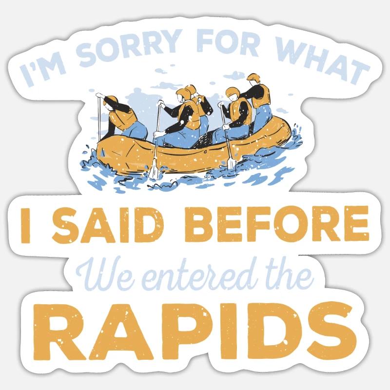 Rafting - Sticker size S (10 x 10 cm) - white matte