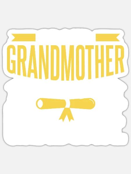 Stolze Großmutter Eines Absolventen Absolvent - Sticker Größe S (10 x 10 cm) - Mattweiß