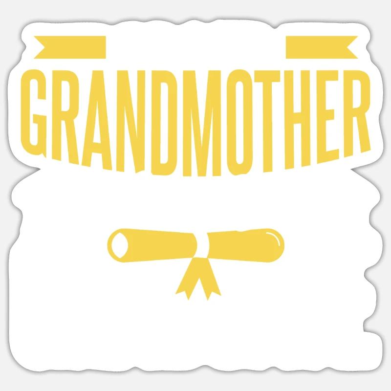 Stolze Großmutter Eines Absolventen Absolvent Sticker Größe S (10 x 10 cm)