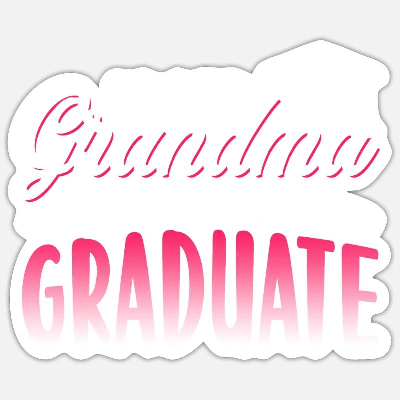 Stolze Großmutter Eines Absolventen Absolvent Sticker Größe S (10 x 10 cm)