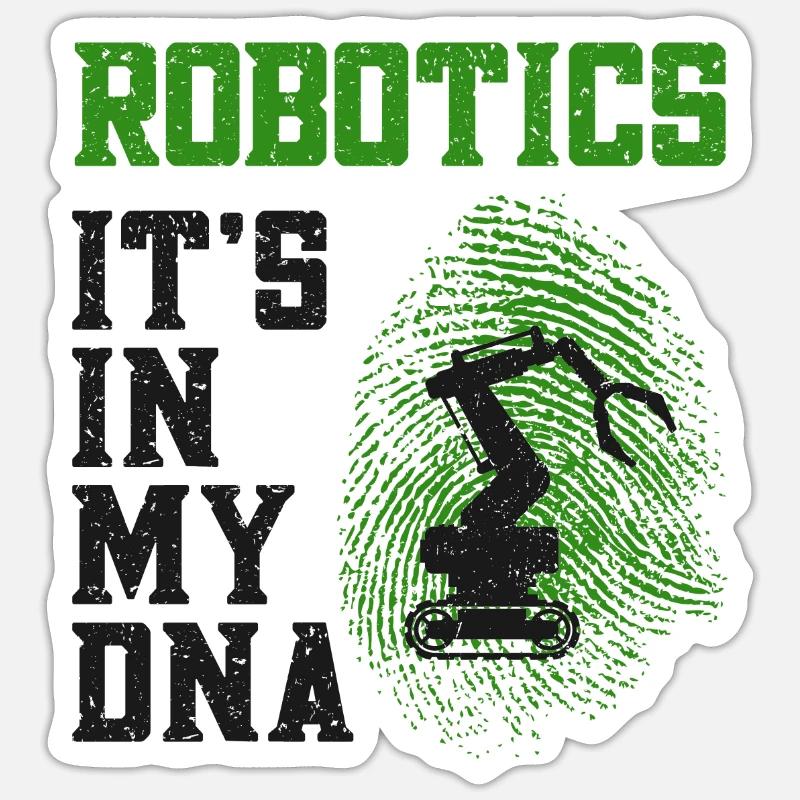 Robot Robotics Engineer Robotics - Sticker Größe S (10 x 10 cm) - Mattweiß