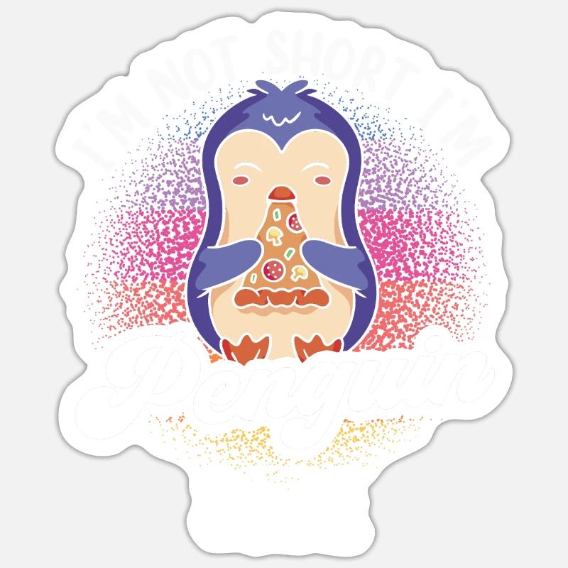 Ich Bin Nicht Klein Ich Bin Pinguingröße Pinguin - Sticker Größe S (10 x 10 cm) - Mattweiß