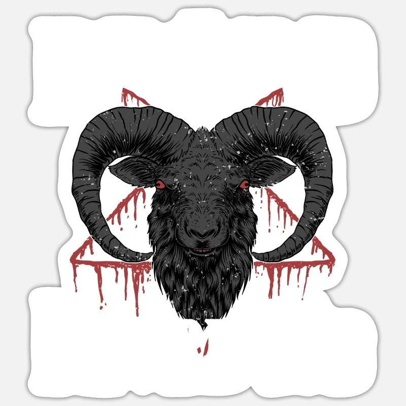 Satan Beelzebub Devil Gothic Pentagram Mystical Sticker size S (10 x 10 cm)