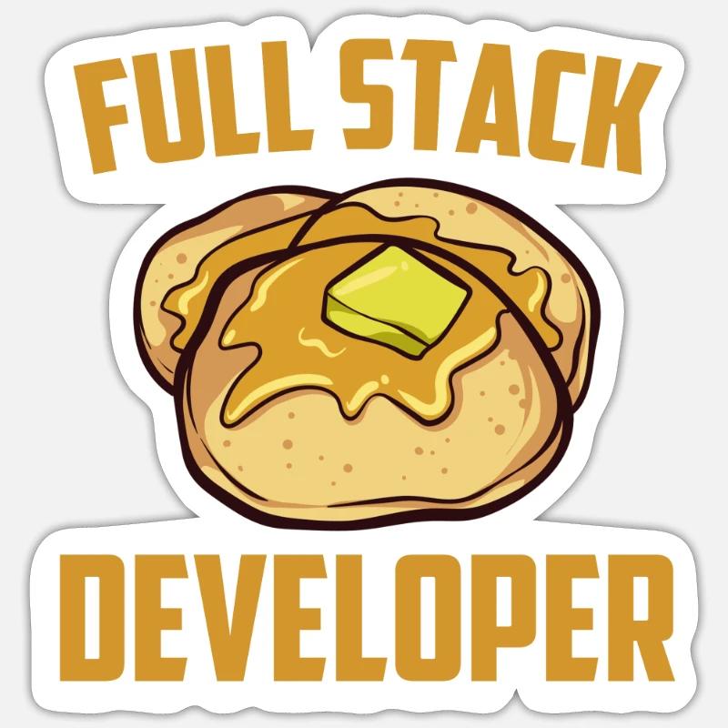 Full Stack Developer - Computer-Software-Programm - Sticker Größe S (10 x 10 cm) - Mattweiß