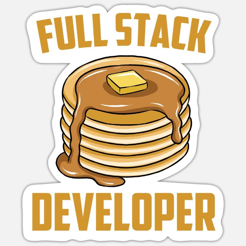 Full Stack Entwickler - Computer Coder Programmierer - Sticker Größe S (10 x 10 cm) - Mattweiß
