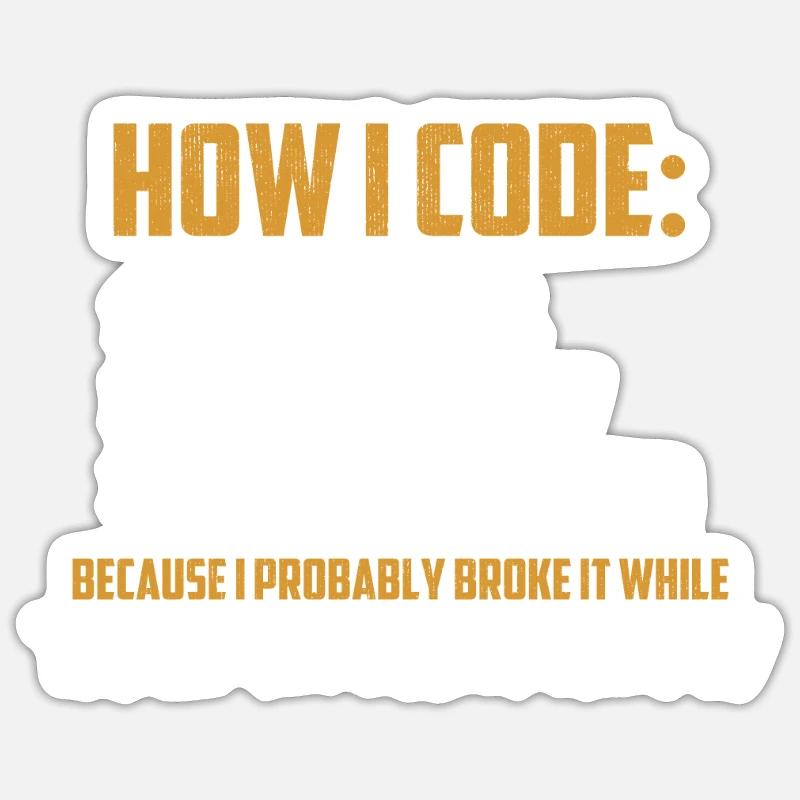 Programmierer Coder - Programmierprogrammierung für Entwickler Sticker Größe S (10 x 10 cm)