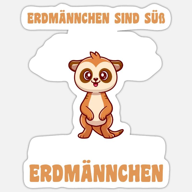 Erdmännchen Sticker Größe S (10 x 10 cm)