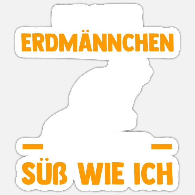 Ich liebe Erdmännchen - Sticker Größe S (10 x 10 cm) - Mattweiß