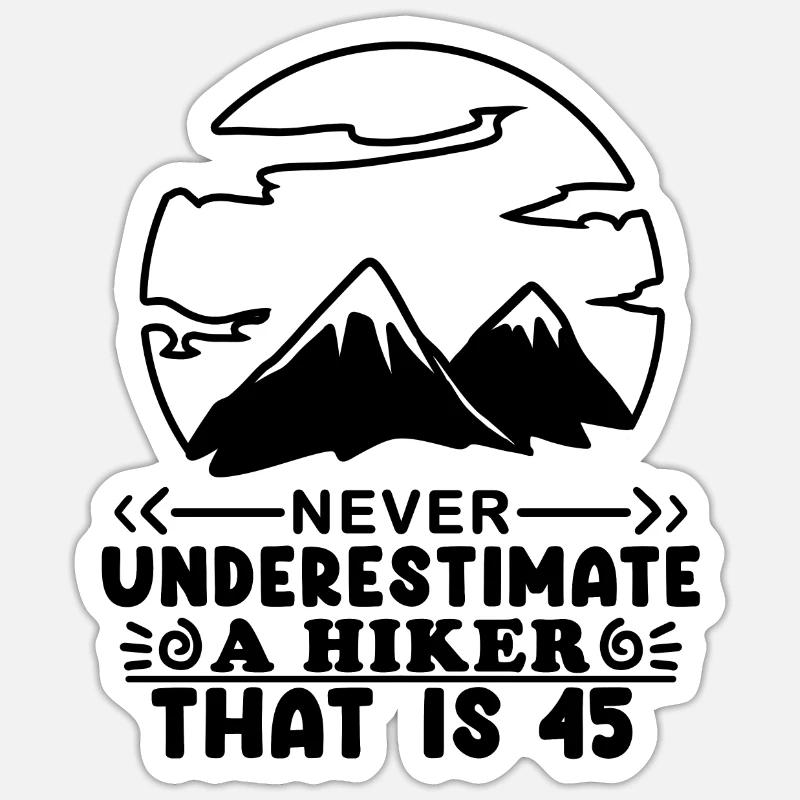 45 years old gift Sticker size S (10 x 10 cm)