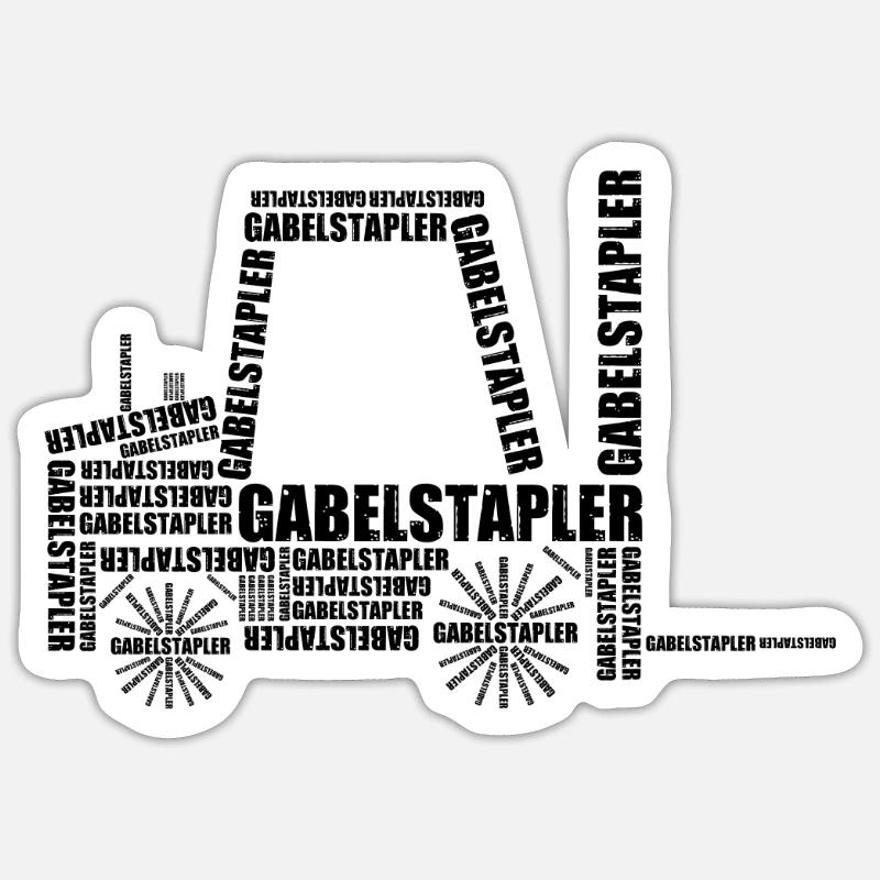 Staplerfahrer Geschenkideen - Sticker Größe S (10 x 10 cm) - Mattweiß