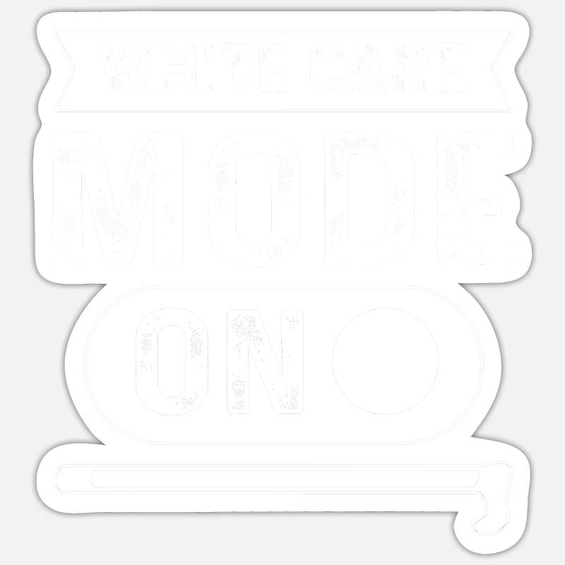 White pipe mode on. Blind persons - Sticker size S (10 x 10 cm) - white matte