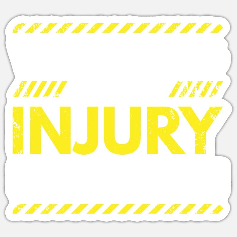 Avertissement - pour éviter les blessures - ne pas chatouiller - Sticker taille S (10 x 10 cm) - blanc mat