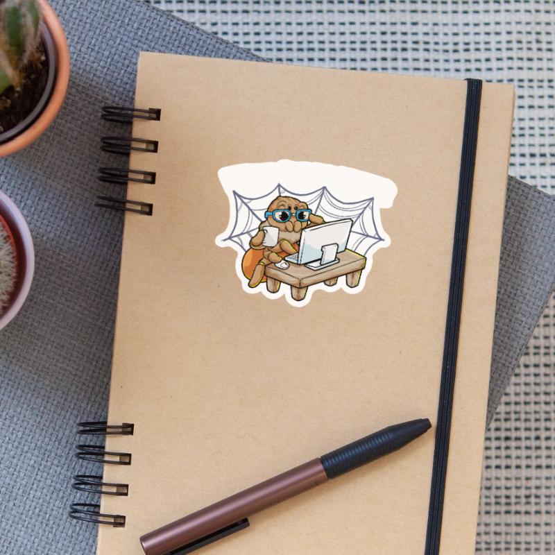 Webdesign Spider Programmation Programmeur IT Sticker taille S (10 x 10 cm)