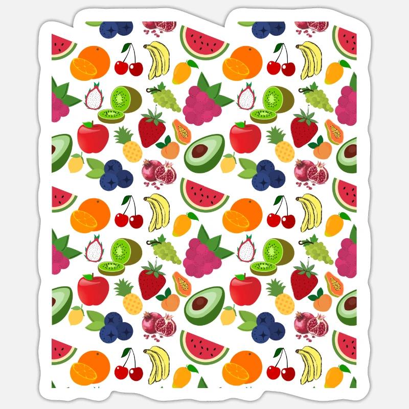 Multi Fruit Design Sticker size S (10 x 10 cm)