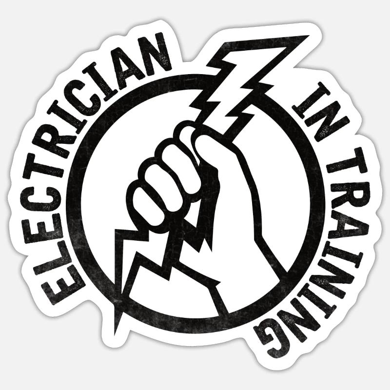 Electrician Electrical Engineering Training Electronics - Sticker size S (10 x 10 cm) - white matte