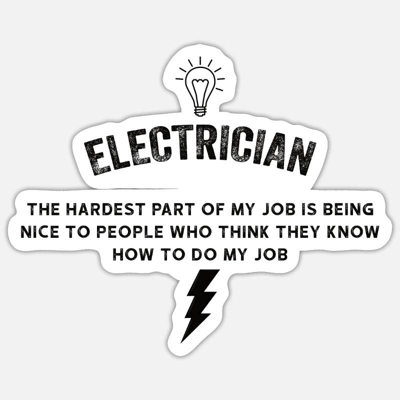 Electrician Electrical Engineering Insulation pliers Electronics Sticker size S (10 x 10 cm)