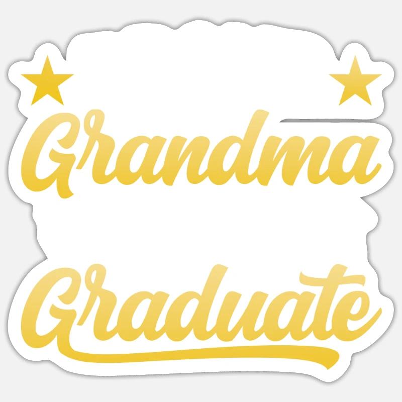 Stolze Großmutter Eines Absolventen Absolvent Sticker Größe S (10 x 10 cm)