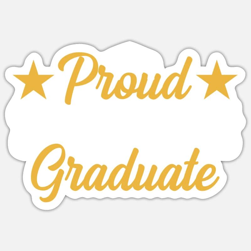 Stolze Großmutter Eines Absolventen Absolvent Sticker Größe S (10 x 10 cm)