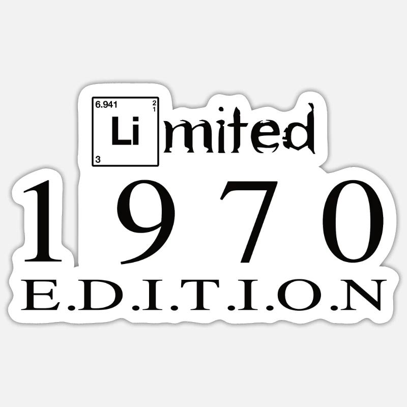 Édition limitée 1970 - Sticker taille S (10 x 10 cm) - blanc mat