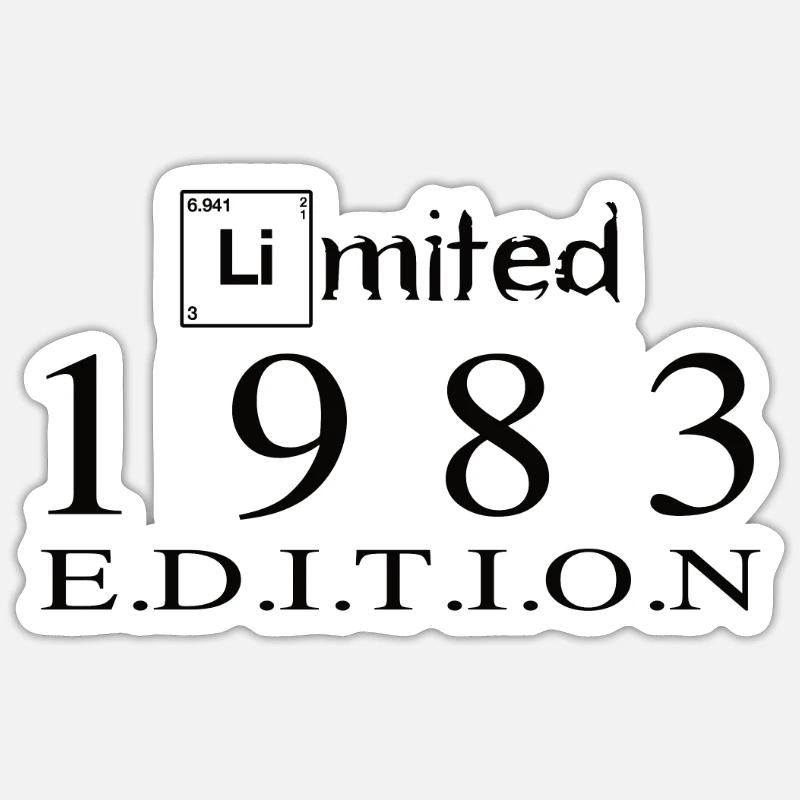 Édition limitée 1983 - Sticker taille S (10 x 10 cm) - blanc mat