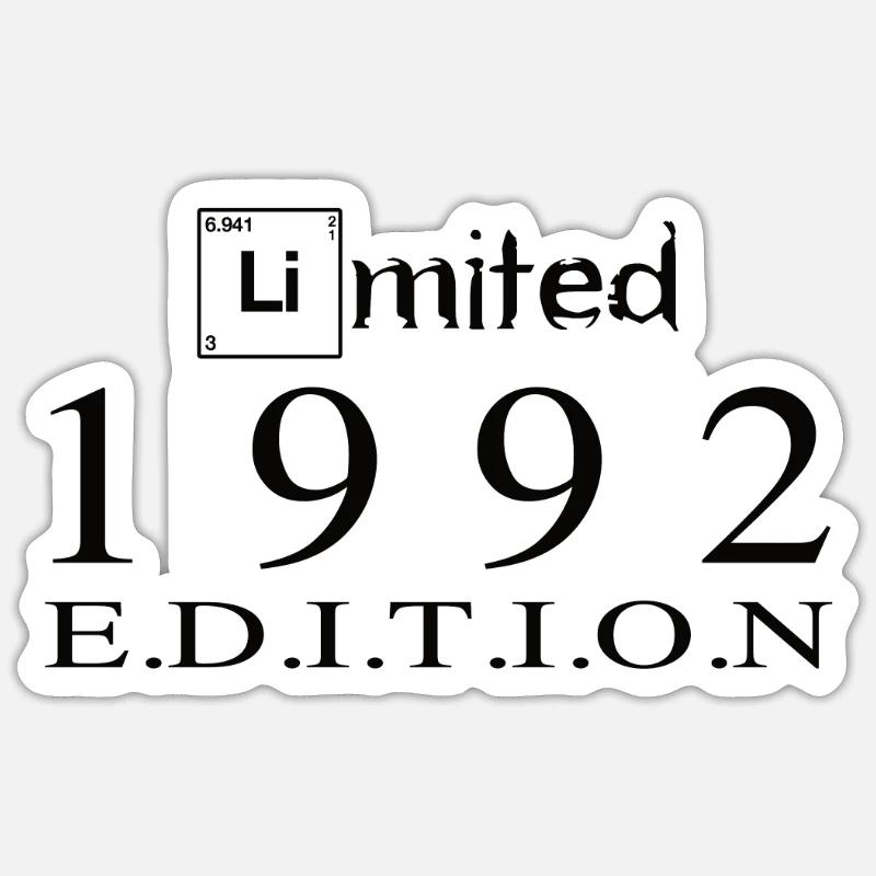 Édition limitée 1992 - Sticker taille S (10 x 10 cm) - blanc mat