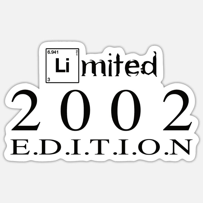 Édition limitée 2002 - Sticker taille S (10 x 10 cm) - blanc mat