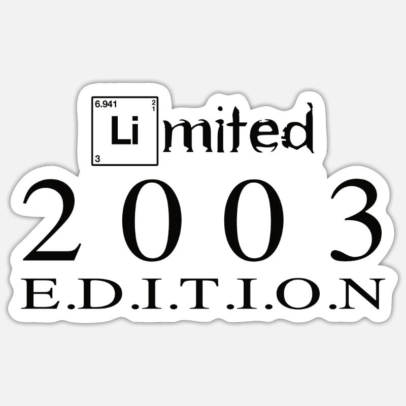 Édition limitée 2003 - Sticker taille S (10 x 10 cm) - blanc mat