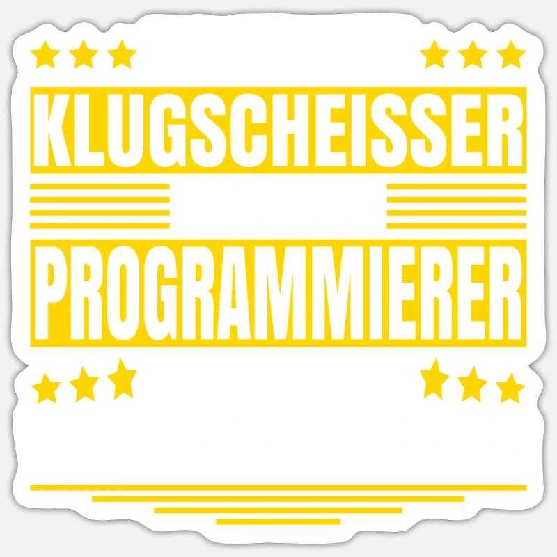 Herren Kein Klugscheisser bin Programmierer Spruch Sticker Größe S (10 x 10 cm)